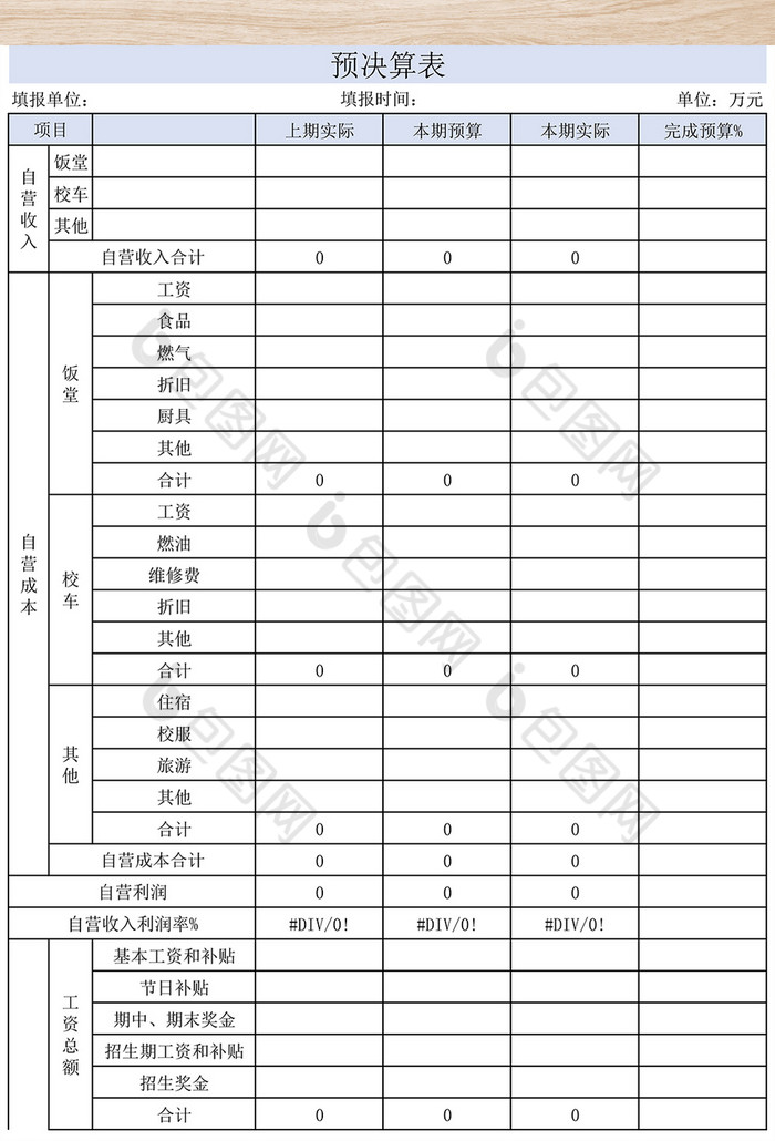 民办学校物价局备案表